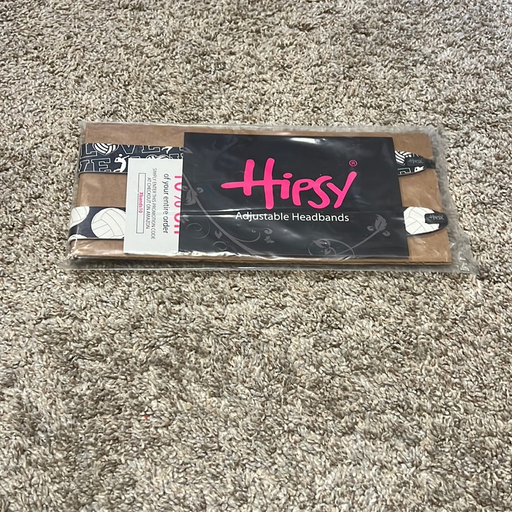 NWT Adjustable hair headbands with volleyballs on them
